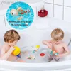 Bath Toys Pull String Baby Toy Baby Go Turtle Sea Surfing Swimming Beaver Windup Clockwork Tuba Nenhuma bateria necessária para criança