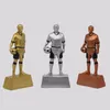 Dekorativa föremål Figurer Harts Fotbollsspelare Trophy Staty Soccer Home Office Desk Decoration Fan Gift Souvenir Gold Silver Bronze 231127