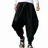 Hosen DIMI Unisex Herren Schwarz Haremshose Damen Genie Yoga Hose Indische Boho Aladdin Baggy Reine Farbe Mode Vielseitige Persönlichkeit