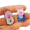 Cartoon Accessories Cute Pig Hard Enamel Pins Collect Funny Animal Metal Brooch Backpack Collar Lapel Badges Men Women Fashion Jewelry Dhfnr
