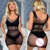 Vestidos casuais mulheres elasticidade fishnet vestido feminino malha erótica transparente bodycon saia curta senhoras sexy oco lingerie apertada traje