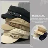 Berets Buckle Beret Stylish Women Peaked Caps Hat Lady All-match Cotton Cloche Hats