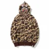 A Bathing B Ape Felpe con cappuccio da uomo Autunno e inverno New Shark Cookie Camo Maglione per uomo e donna Coppia cardigan Cappotto con cappuccio