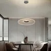 Lampes suspendues LED créatives modernes lumières verre clair chambre chevet lampe suspendue ronde restaurant nordique design luminaires simples