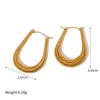 Hoop örhängen Allme Delicate Twist Spring for Women Man unisex 18K Gold Pvd Plated Titanium Steel Waterproof Earring
