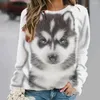 Women's Hoodies Autumn 3d Print Lovely Dog Pattern Long-Sleeved Cute Harajuku Style Relax Oversize Pullover Cotton Clothing For Women