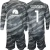 Clube Equipe Masculina Juventude Inter Goleiro Milan Walter Zenga Jersey Conjunto de Futebol 23-24 Manga Longa ONANA Yann Sommer Samir Handanovic Julio Cesar Camisa de Futebol Goleiro