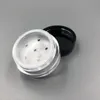 1g ml plastpulver puffbehållare burk fodral makeup kosmetiska burkar möta pulver blusher lagringslåda med sifter lock icikt