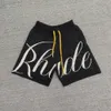 Rhude Short de sport d'été pour hommes, bleu rouge, mode soyez populaire s m l xl, taille élastique, confortable, ample, adapté à la rue ou 999 UA15