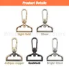 Bag Parts Accessories 5pcs 25/32/38mm Metal D Ring Swivel Bags Strap Buckles Clasp Snap Hook For Leather Craft Webbing Keychain Part Accessories 231128