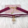 Designer Viviene Westwoods Nouveau Viviennewestwood Impératrice douairière de l'Ouest Ruban de velours Collier de perles baroques Femmes Style Ballet Ruban Stéréoscopique Saturn W