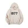 Essentialhoody 1977 mulheres hoodies homens essencialhoodies pulôver agasalho suor terno Ess quente com capuz amantes tops 3D silicone casais roupas high street unissex