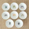 Leveranser Highend Pet Bowl Bamboo Shelf Ceramic Cat Bowls för utfodring och dricka husdjursskålar för hundar och katter matare husdjurstillbehör