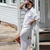 Maillots de bain pour femmes Robes de plage pour femmes Chemises blanches Robe Tunique Été Maillot de bain ample Cover Up Cardigan Kimono Femme Cover-ups Beachwear