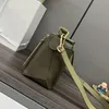 En kaliteli lüks calfskin tasarımcı çanta kadınlar bayan vintage retro patchwork crossbody omuz çantası çanta çantası 24cm yeni renk