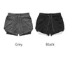 Running Shorts With Phone Pocket Outdoor Sports 2 In 1 Double-deck Men Breathable Cycling Fitness Polyester Soft Elastic Summer