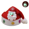 Glows Red Santa Claus Hat Ultra Soft Plush Christmas Cosplay Hats Christmas Decoration Adults Christmas Party Hats