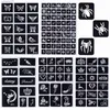 Tatoeages Gekleurde Tekening Stickers ACCloud 124 STUKS Tijdelijke Tattoo Sjabloon Kit voor Body Face Art Zelfklevende Herbruikbare Airbrush Tattoo Stickers Kit TemplatesL2311