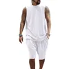 Running Set Sets Men's Summer Breattable Underhirt Shorts Anti Wrinka Two Piece Men Dress Suits 3 Piece Suite For Teens Vest and Pants Set