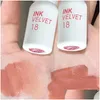 Dudak Parlak Glaze Pürüzsüz Kızlar Hediye Su Işığı Koreli Kozmetik Ayna Sıvı Ruj Tint Çamur Veet Dudak Damlası Dağıtım Sağlığı Bea DHE5C