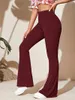 Pantalon Femme Noir Solide Taille Haute Skinny Flare Femmes 2023 Retour Slim Fit Femme Printemps Extensible