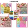 Autres fournitures de fête d'événement 12 pcs Panneau de paillettes Fond Décorations d'anniversaire Graduation Mariage Fiançailles Utilisation Shimmer Mur Toile de fond Bleu irisé 231127