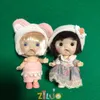 Dolls BJD for Girls 10cm OB11 Mini Doll 3D Blue Green Eyes Kawaii Pocket Toys Cute Surprise Face Clothes Toy Birthday Gift 230427