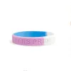 RAINBOW LGBT PRIDE PARTY BRACELET LGBTQシリコンラバーリストバンドLGBTQアクセサリーゲイレズビアン女性男性E0508