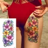 Tatoeages Gekleurde Tekening Stickers Waterdichte Tijdelijke Tattoo Sticker 3D Kant Roos Bloem Tatoeages Lijn Lotus Body Art Arm Nep Mouw Tatoo Vrouwen MannenL231128