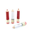 Tubes de brillant à lèvres vides en forme de crayon de nouveauté, conteneurs de tubes de brillant, mini bouteilles d'huile à lèvres rechargeables transparentes 5ml Nlvfc