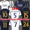 23 24 Футбольные майки BELLINGHAM REAL MADRIDS VINI JR Футболка Camisetas CAMAVINGA RODRYGO RUDIGER MODRIC KROOS TCHOUAMENI VALVERDE МУЖСКАЯ ДЕТИ Рубашка Униформа