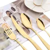 Dinnerware Sets Durtens 24Pcs Vintage Cutlery Set Stainless Steel Fork Knife Spoon Flatware Tableware Kitchen Silverware Bright