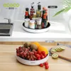 ECOCO 360 plateau de rangement rotatif boîte plateau rotatif conteneur plateau tournant organisateur multifonctionnel étagère à épices étagère de cuisine