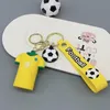 3d Player Football Clothes Shape Keychain Wholesale Custom Figure Shaped Cartoon Logo Keychain For Souvenir Gift