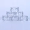 2ML/2Gram Clear Plastic Container Jar Pot Clear Lid 2Gram Size For Cosmetic Cream Eye Shadow Nails Powder Jewelry E-Liquid Tiljp