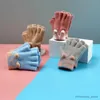 Kinder-Fäustlinge, 1 Paar, niedliche Cartoon-Halbfinger-Handschuhe, Winter-Kinder, verdickte warme Strickhandschuhe, Studenten, Jungen, Mädchen, Schreibhandschuhe, R231128