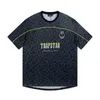 26% OFF Trendy Trapstar Gradient Letter Sports Net Short T-shirt for Men and Women Street Half Sleeve