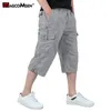 Pants MAGCOMSEN été hommes décontracté Baggy Cargo pantalon multi poches taille élastique réglable bas 3/4 longueur culotte mâle pantalon