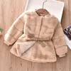 Jacken 1 5 Jahre Baby Mädchen Jacke Herbst Winter Warmer Kunstpelzmantel für Mädchen Schneeanzug Plüsch Weihnachten Prinzessin Oberbekleidung Kinderkleidung 231128