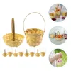 Decorazioni da giardino Mini cestini intrecciati Piccolo cesto di fiori di caramelle portatile Conservazione degli alimenti Decorazione della festa nuziale