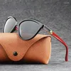 Gafas de sol Luxury Polarizadas Fashion Fashion Damas Vintage Diseñador de la marca Cat Giras Mujer Femenina Sol