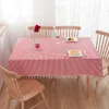 Table Cloth Pastoral Red and White Plaid Tablecloth Linen Cotton square Coffee Rectangular picnic tablecloth Tableware for Home 231127