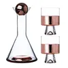 Bar Tools High Quality 250 1000ml Light Luxury Set Red Wine Whiskey Brandy Vodka Decanter Electroplating Pot Drinkware Cup 231127