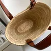 Straw Bag Tote Bag Women Shoulder Bag Top Quality Hollow Out Handbags Luxury Summer Vacation Beach Bag Designer Bags Crochet Knitting Cowhide Purse Adjustable Strap