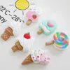 Objetos decorativos Figuras 10 PCs Cute Mini Lollipop Ice Cream Black Black Resin Cabochons Scrapbook Acessórios de gancho de cabelo Diy Party Decorate Craft G66 230428