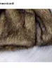 Casaco Masculino De Pele De Pele Falso Mauroicardi Inverno Curto Grosso Quente Peludo Shaggy Faux Raccoon Fur Coat