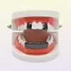 Uwin Hip Hop Rose Color Custom Mouth Grillz Set 2pcs Single Top 6 Teeth Bottom Set Gold Grills8846397