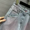 Jeans de styliste pour femmes, pantalons droits de marque du même style, à la mode, à panneaux, nouvelle collection printemps été 2024, 1128-5