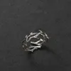 Band Rings 2023 Punk Irregular Thorns Couple Rings Retro Hiphop Personality Adjustable Finger Ring for Men Women Lovers Jewelry Gifts Z0428