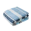 Conjuntos de cama Listra Azul 7 Peça Cama em um Saco Consolador Conjunto com Lençóis Conjunto de Cama Home Textile 231128
